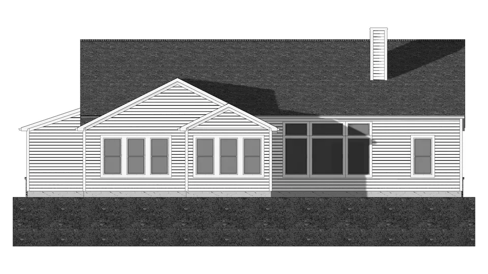The Belmont house plan, exterior view 3